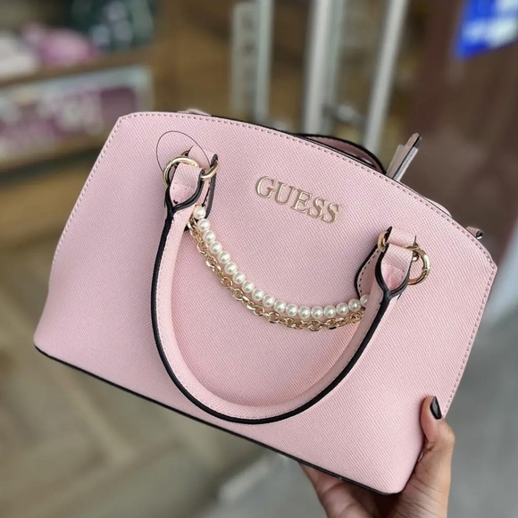 GUESS Pink Satchel Handbag